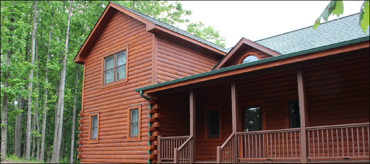 Log Home Staining in Hollister,  North Carolina